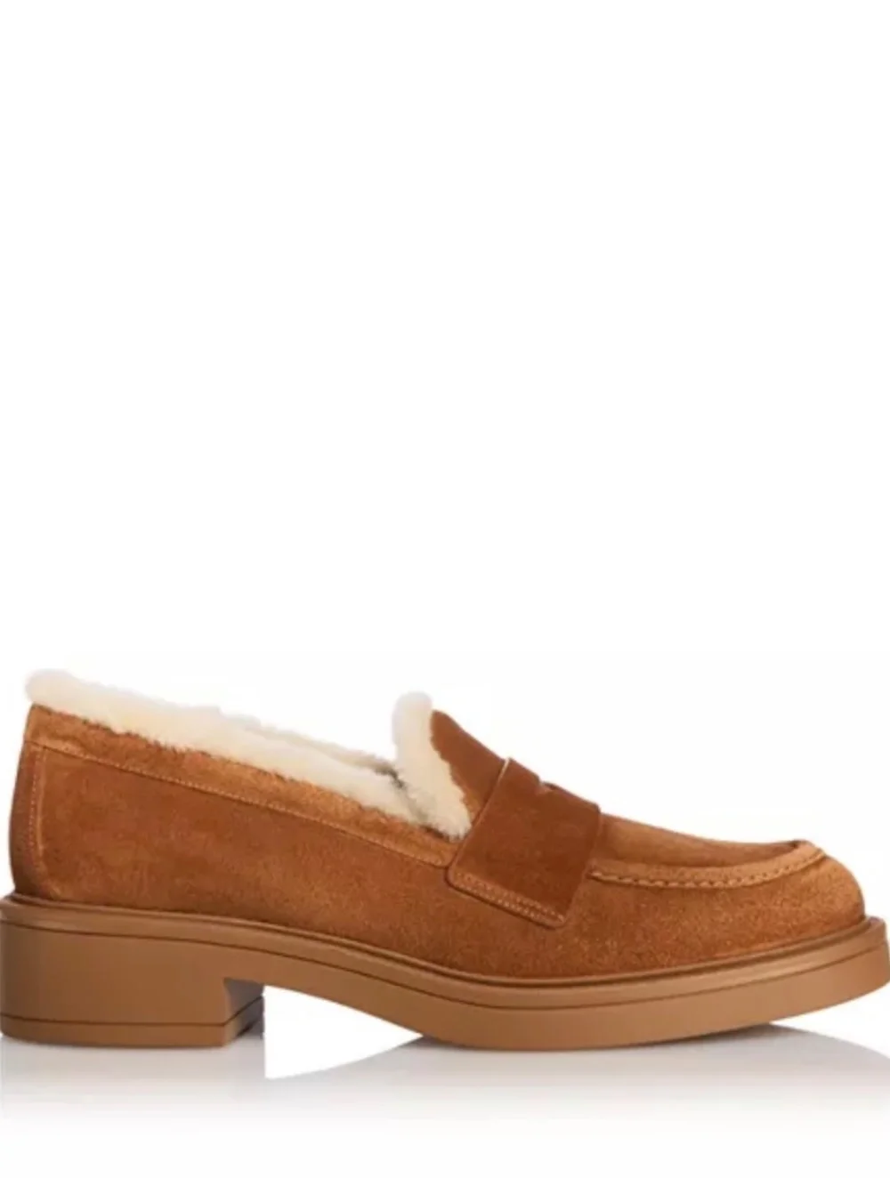 Stuart Weitzman CELIA LITE SHEARLING Suede LOAFER. BRAND NEW!! Size 8.5